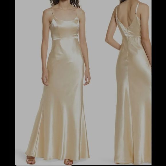 Lulus Dresses & Skirts - Lulus Make You Shine Satin Evening Dress